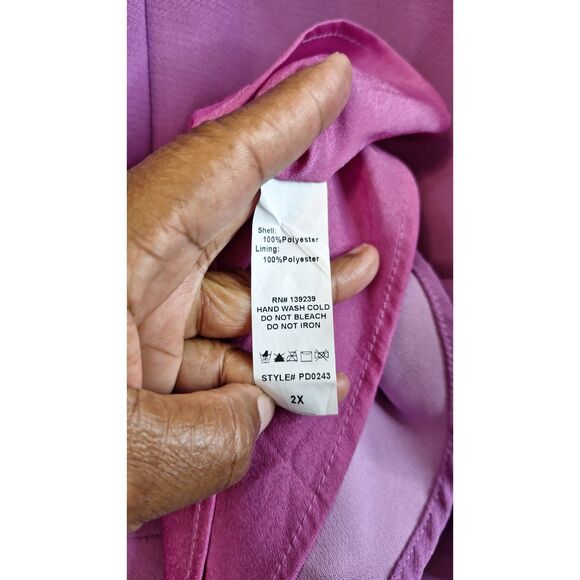 NWT DO+BE PURPLE STRETCH FAIRY KNIT SCUBA CURVY FIT&FLARE SKATER DRESS SIZE 2X - Picture 6 of 6